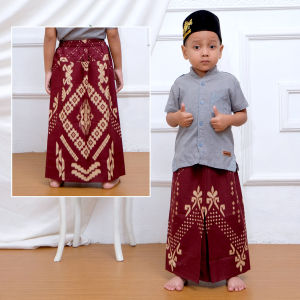 Sarung Anak Instan Motiv Terbaru Untuk Usia 2-10 Sarung Batik anak Motiv Balimoon Model Rok Praktis Bahan Katun Lembut Adem Di Pakai