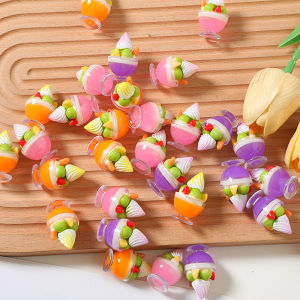 💥【Special price】💥UWO 6ชิ้นบ้านตุ๊กตาถ้วยครีมซันเดย์ของเล่นไอศกรีมซันเดย์โมเดลขนมหวานขนาดเล็กอุปกรณ์ตกแต่งบ้าน