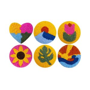 PhotoCustom Punch and Needle Embroidery Kit Floral Embroidery Kit Home Decor