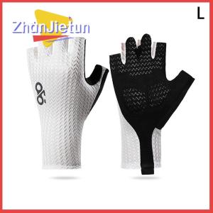 zhanjietun Summer Breathable Half Finger Cycling Gloves Ultralight Road Bike Gloves Anti-Slip Silicone Pad Cooling Gear
