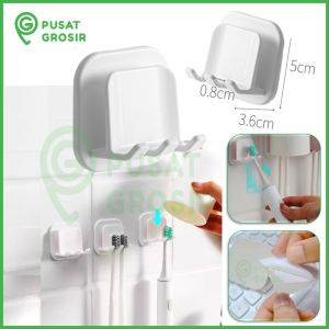 Gantungan sikat gigi wall mount cantolan tempat alat gosok gigi tempel ditembok dinding kamar mandi toilet