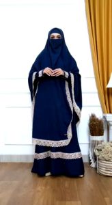Desain Gamis Polos Aliya Syari & Free Cadar Bandana