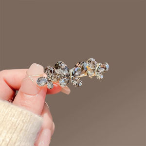 Cổ Tích đầy màu sắc Rhinestone bướm kẹp tóc kẹp tóc tinh tế của phụ nữ bangs kẹp tóc bên phụ kiện tóc Hàn Quốc Kẹp tóc thú mỏ vịt