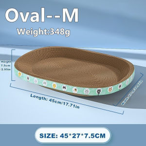 Oval Cat Scratcher Plus-Size Round Cat Scratcher For Big Cat Corrugated Durable Cat Scratch Toy