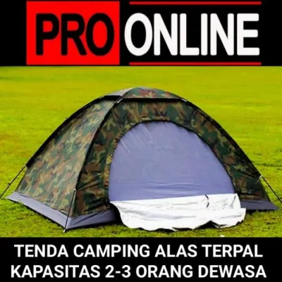 TENDA CAMPING TERPAL KAPASITAS 2-3 ORANG - TENDA ARMY TENDA KAMUFLASE-HikeZone