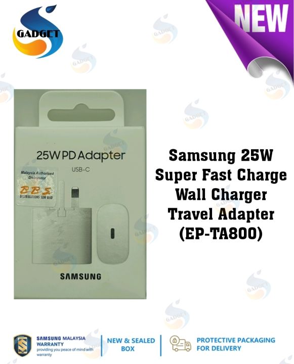 [Original] Samsung 25W Super Fast Charge Wall Charger Travel Adapter ...