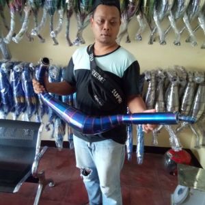 knalpot rx king kobra bluemoon full stainless suara garing kemrincing
