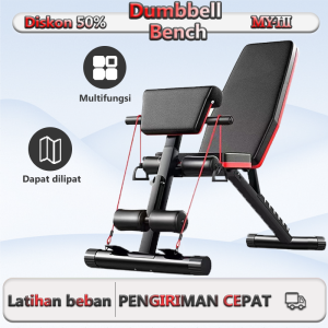 MH Bench Dudukan Pergelangan Kaki Portabel dengan Roda Alat Fitness Gym Multifungsi Tahan Berat 400KG