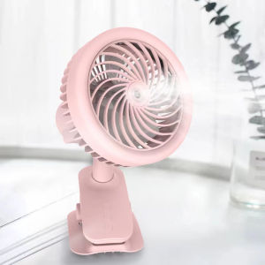 5000mah Clip fan Mist spray  Automatic Shaking Head Mini desktop fan Rechargeable Portable Silent fan USB rechargeable three-speed air volume adjustme for School office baby stroller