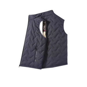 Vest Lambswool Outerwear Undershirt Keep Warm Thickened Men Urban White Collar Padded