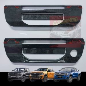 ครอบมือดึงท้ายกระบะแคปล่า FORD RANGER 2022 2023 2024 NEXT GEN แบบเว้ารูกุญแจ/แบบไม่เว้ารูกุญแจ โลโก้สะท้อนแสง