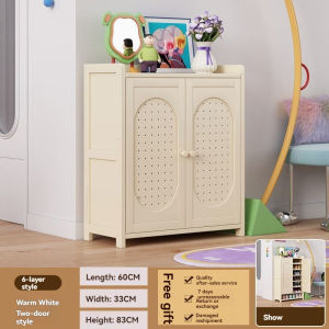 White Shoe Cabinet Large Capacity Anti-Dust & Insect-Proof Shoe Storage Organizer with Round Door Home Organization (Malaki Malinis!)