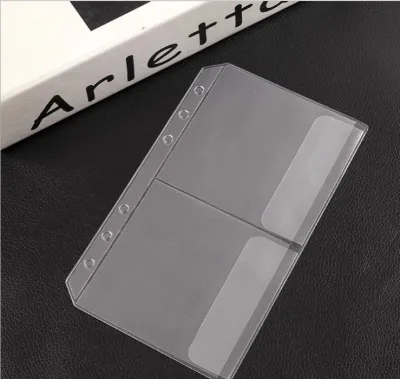 Transparent A5 A6 B5 Ring Binder Pockets Zip Envelope PVC Pouch Document Filing Bags Organizer
