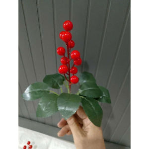 Cây cành cherry nhựa cắm bình trang trí điểm bó hoa hộp quà