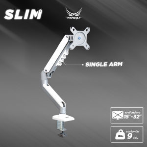 Tengu แขนจับจอคอม โน๊ตบุ๊ค รุ่น SLIM Monitor Arm สำหรับจอ15-32นิ้ว รองรับ1และ 2 จอ