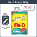 GUN PET MEO Pouch Me-O Makanan Basah Kucing MEO Cat Wet Food ME O Makanan Kucing Murah 猫咪湿粮食物 85g. 