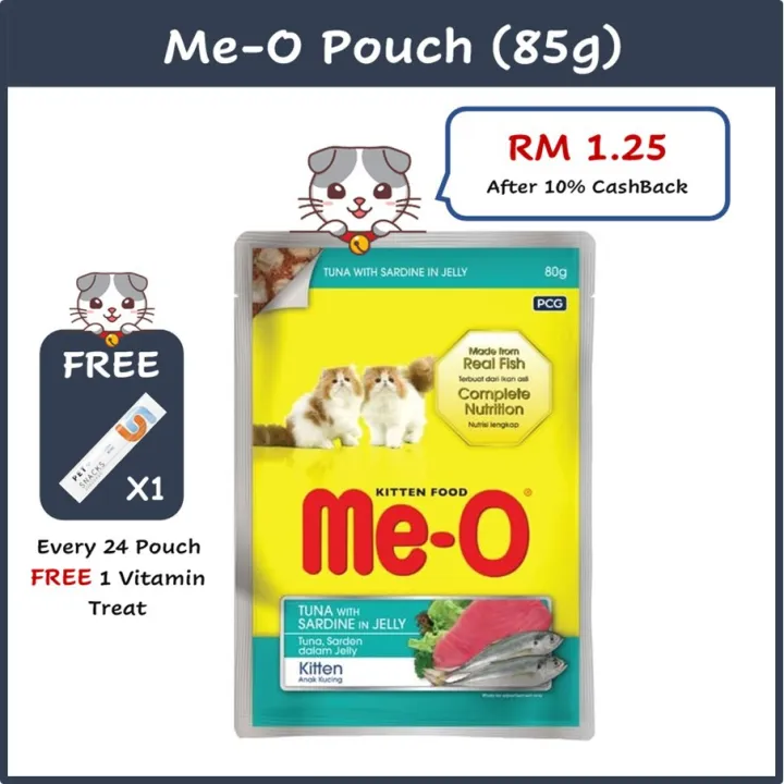 GUN%20PET%20MEO%20Pouch%20Me-O%20Makanan%20Basah%20Kucing%20MEO%20Cat%20Wet%20Food%20ME%20O%20Makanan%20Kucing%20Murah%20%E7%8C%AB%E5%92%AA%E6%B9%BF%E7%B2%AE%E9%A3%9F%E7%89%A9%2085g%20-%20Image%202