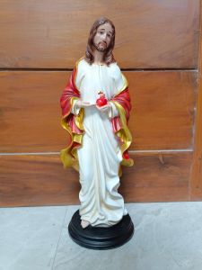 Hati Kudus Yesus Pegang Hati Tinggi 40 cm - PR 41(Sudah Termasuk Bubble wrap 3 Meter)