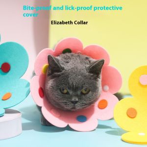 BEIERWA Cute Pet Elizabethan Collar Anti-Lick Neck Ring for Cats and Dogs
