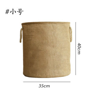 【NEW A 】Waterproof Cotton Linen Laundry Basket Foldable Large Capacity with Handle Household Sundries Organizer Storage Bins for Home