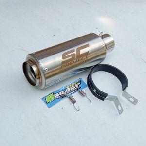 SILINCER SC PROJECT TITAN D 50MM SILINCER ONLY | KNALPOT RACING SILINCER SC PROJECT |  SLENSER SUARA GAHAR SC PROJECT | SC PROJECT SILINCER ONLY FOR VIXION R15 XABRE SATRIA FU MX KING NINJA 250 BEAT MIO AEROX NMAX VARIO PCX SILINCER ONLY
