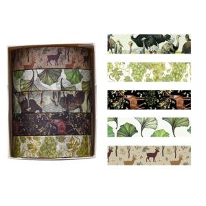 Retro Decorative Tape Forests Print Washis Tape Masking Tape Hand Account Tape for Journaling Phone Scrapbooking