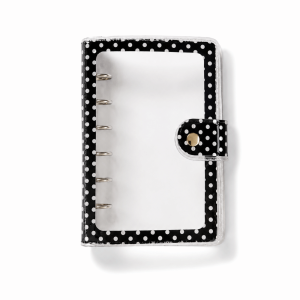 PHYSILOLOGY UNINHABITED86ED8 A7 A7 Binder Cover Polka Dot Clear Polka Dot Clear Binder Durable PVC Loose-Leaf Notebook Cover Kpop Photocard Collection