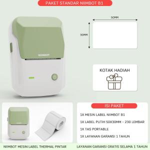 Printer Label NIIMBOT B1: Bluetooth Portable 203DPI HD Auto-Cutting - Buat Stiker Label Apa Saja Hasil Tajam & Rapi