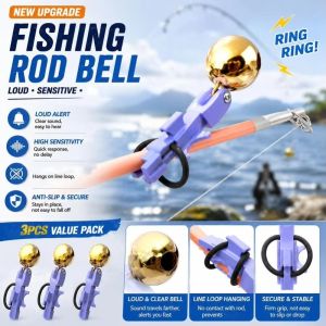 SJJL 1/3/5PCS Độ nhạy cao Chuông báo cá cắn câu Chống ăn mòn Vật liệu hợp Cảnh báo cần câu bị gãy Di động Đường dây không tắc nghẽn Cảnh báo câu cá ban đêm Câu cá đêm