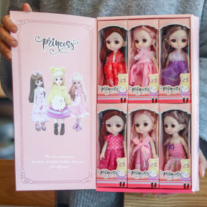 ตูกตาเด็กลดราคา😭😭 Bjd ตูกตาบีเจดี16 ชุดตูกตาเจ้าหญิงสามารถปรับข้อต่อได้ขนาด 13 บอลตูกตา Bjd ของเล่นของขวัญวัน เกิดสำหรับเด็กผู้หญิงอายุ 7 ถึง 12 ปี จำนวน 6 ชิ้น ต่อชุด