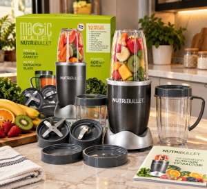 Premium Quality N u t r i b u l l e ts 900w or 600w Superfood Fruit Extractor Processor Smoothie Maker Set with Pocket Nutritionist FREE Multi Cutter