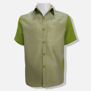 เสื้อซาฟารีชาย อัดกาวทั้งตัว ผ้าไทย ฝ้ายเเต่งลาย ผ้าทอ กระเป๋าเอก 1 ใบ ล้วงข้าง 2 ใบ ใส่ทำงาน ใส่เป็นทีม ชายเชิ้ต