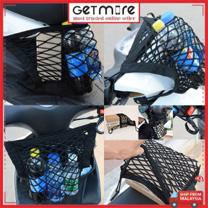 Motorcycle Net Cargo Net Flexi Helmet Net Stretchable Cord Jaring Motor Bag Beg Motorsikal Luggage Strap Tali 30cm