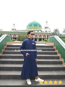Bisa COD Jubah Pria Dewasa Gamis Habib Saudi Syari Lengan Panjang Ukuran Jumbo XXL Baju Koko Slimfit