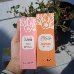 GMEELAN 2PCS SET Orange Exfoliating Gel 1 Menit 50g+Krim Pemutih Ketiak Bunga Sakura Bersih 30g [ nasa natural nuantara ]