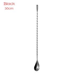HORIZONSTORE63RE8 Eco-Friendly Stainless Steel Stirring Bartender Tools Kitchen Supplies Teadrop Spoon tail Spoons
