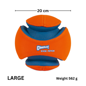 Chuckit! KICK FETCH Ball บอลสุนัข มีร่องทำให้คาบได้ง่าย วัสดุแข็งแรงทนทาน ของเล่นสุนัข Dog Toy