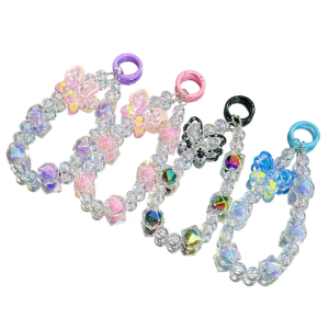 พวงกุญแจโทรศัพท์รูปผีเสื้อทำจากอะคริลิคพกพาได้ทุกวัน