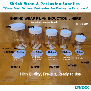 Shrink Wrap Plastic Packaging Shrinkable Sealer Tape-Induction Liners for Peanut Butter White Jar