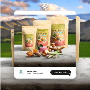 Minuman Jahe Merah Lengkuas Kunyit Sereh Bubuk Murni Tanpa Gula Tradisional Herbal Melati Noni
