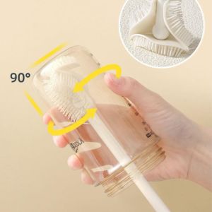 แปรงล้างขวดซิลิโคน แปรงล้างแก้ว ขวดนม ที่ล้างขวด ด้ามจับยาว สําหรับทําความสะอาดถ้วยแก้ว bottle brush