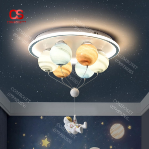(3 chế độ) Đèn Ốp Tường Vũ Trụ Phi Hành Gia Decor Phòng Ngủ Cho Bé