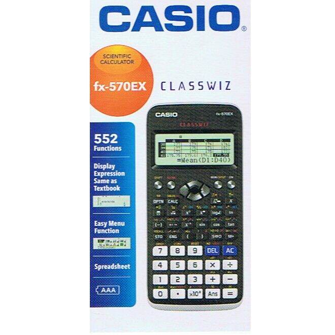 CASIO SCIENTIFIC CALCULATOR (FX-570EX) | Lazada