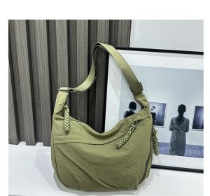 Japanese large capacity multi-pocket dumpling bag sling bag  women students lightweight shoulder cross-body bag