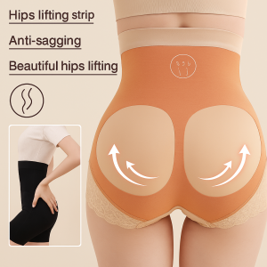 Seamless High Waist Hip-Lifting Panties Womens Summer High Waist Seamless Safety Pants Body Shaping Panties