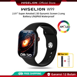 [2 Free Straps]Wiselion Smartwatch W99 | GPS | 3D Effect Support Swimming Bluetooth Call | Anti Air IP68 | 100 Mode Olahraga Smartwatch Wanita