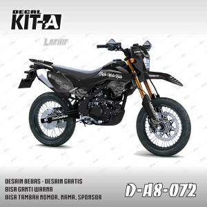 stiker KLX 150 SM 2023 terbaru stiker decal new klx sm 150 Tulisan Mix Putih D-A8-072 D-A8-065 D-A8-052  D-A8-057