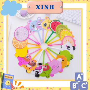 5 Bút quạt mực xanh bút bi hình quạt cute nhiều mẫu ngẫu