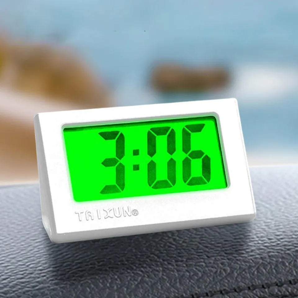 Perfk Mini Car Digital Clock Display High Temperature Resistant Electronic Clock Desk Clocks For Automotive Vehicle Living Room Kitchen And Home - View #6