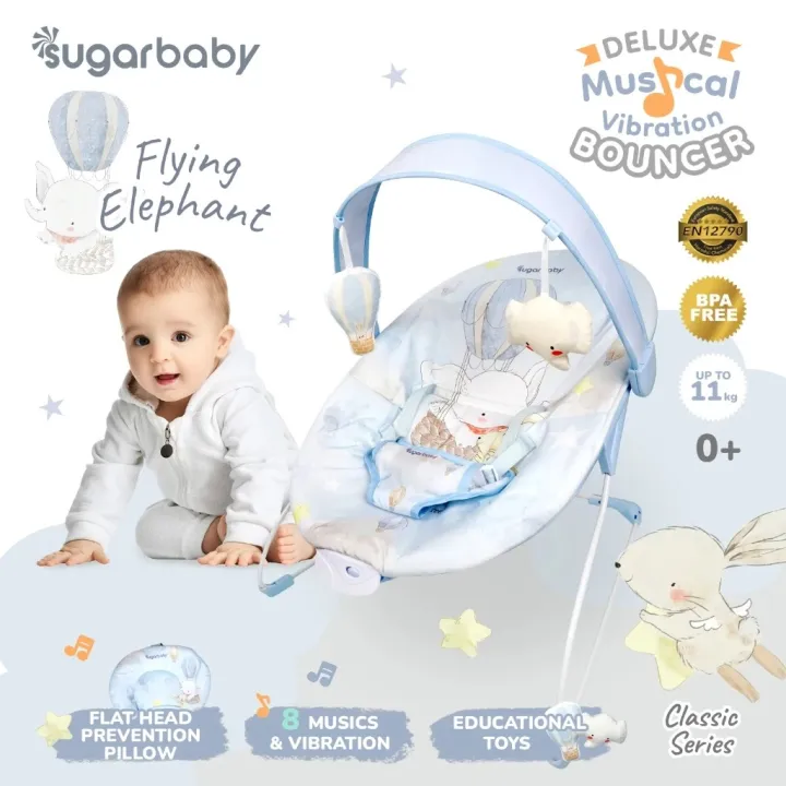 READY%20BANDUNG%20SUGAR%20BABY%20SUGARBABY%20Sugar%20Baby%20New%20Deluxe%20Musical%20Vibration%20Bouncer/Ayunan%20Bayi/Bouncer%20Bayi%20RECLINE%20-%20Image%209